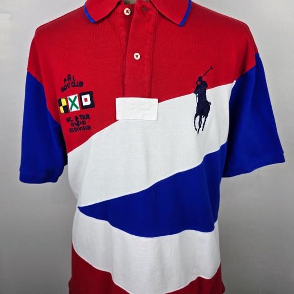 Polo Ralph Lauren Other - POLO RALPH LAUREN Mens Classic Fit Big Pony Yacht Club Nautical Polo Shirt 2XB